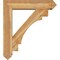 Ekena Millwork Merced Arts and Crafts Rough Sawn Bracket w/ Offset Brace, Western Red Cedar, 8"W x 36"D x 40"H BKT0806X36X40MRC03RWR - alternate 4